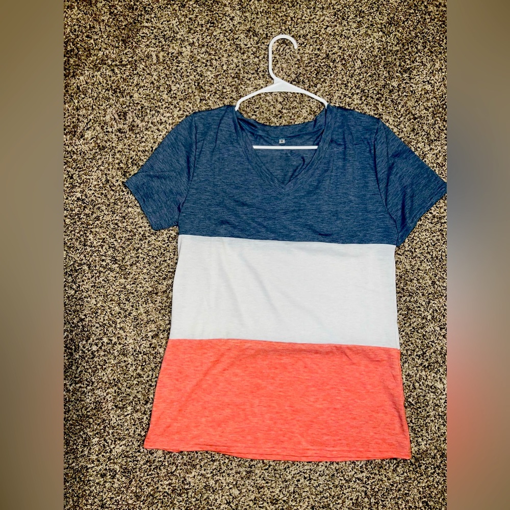 V-Neck Multi Colored Top
